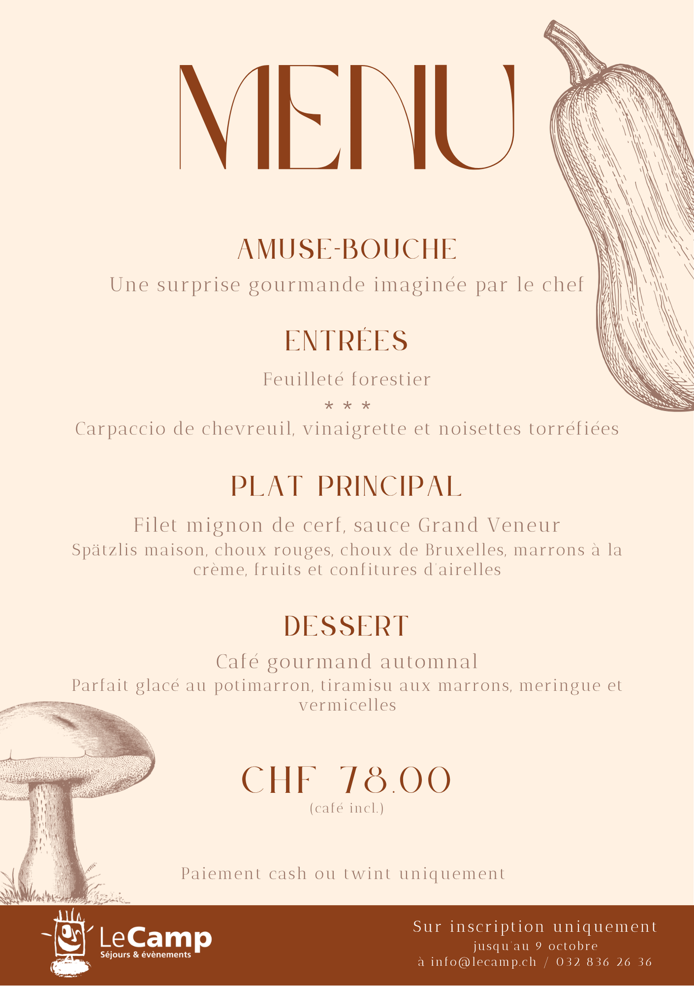 Repas Chasse 2026 Flyer verso