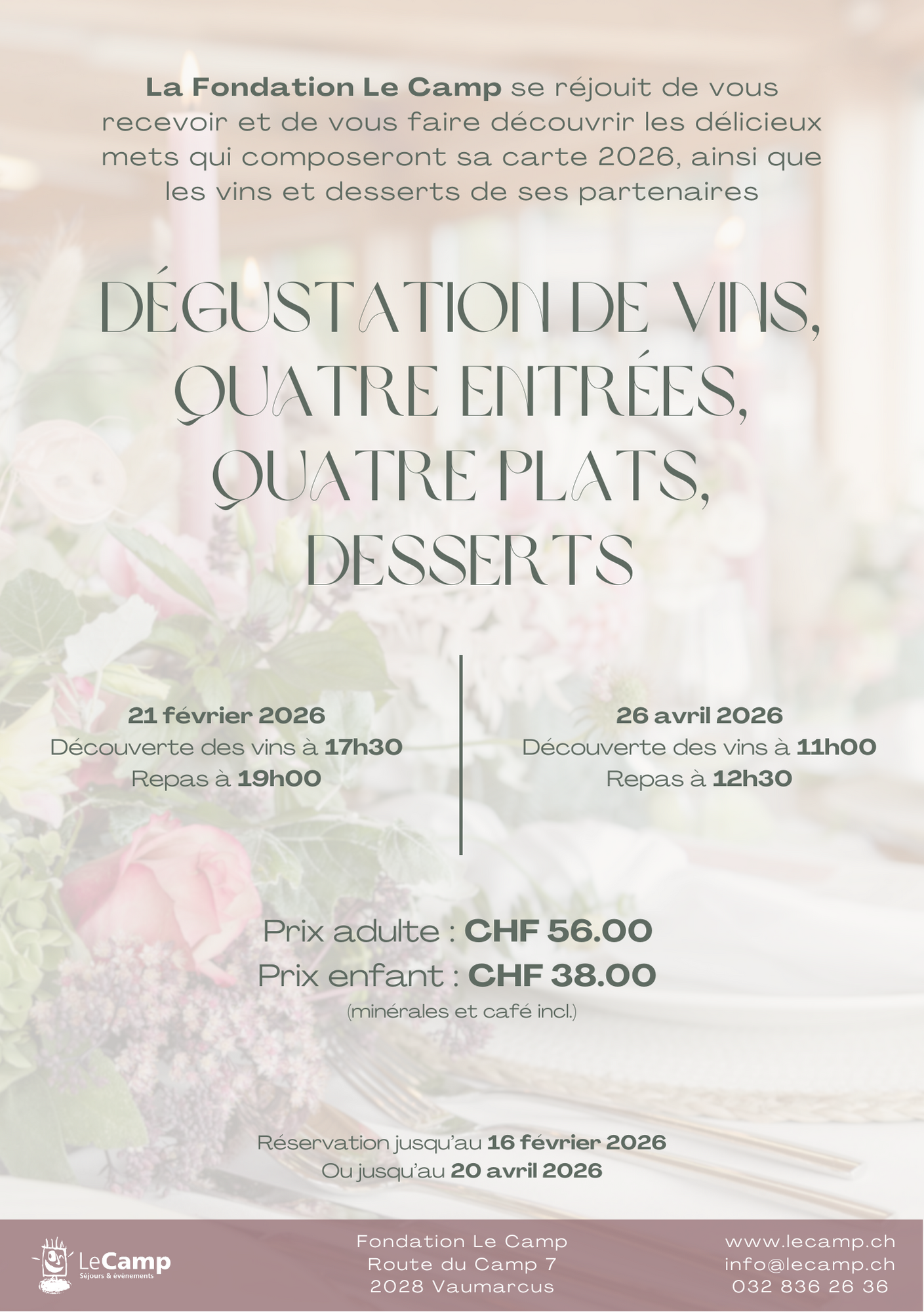 Repas dégustation 2026 flyer verso